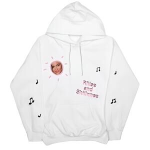 The Kylie Jenner Shop Womens Streetwear Rise N Shine Music Notes Fleece Hoodie M